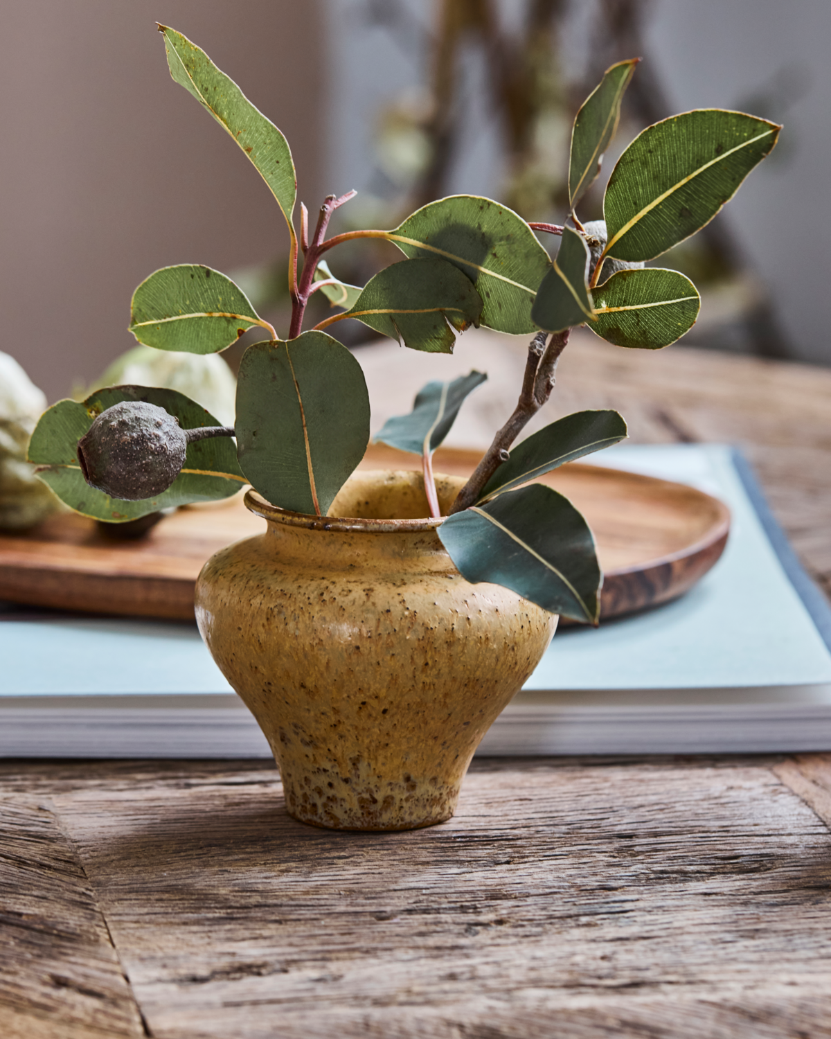 Kolo vase, Sennepsgul - H8,5 cm